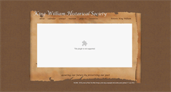 Desktop Screenshot of kingwilliamhistory.org
